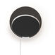 Gravy LED 4 inch Matte White with Metallic Black Wall Sconce Wall Light, Plug-in